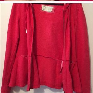Anthropologie Peplum Hoodie Sweatshirt